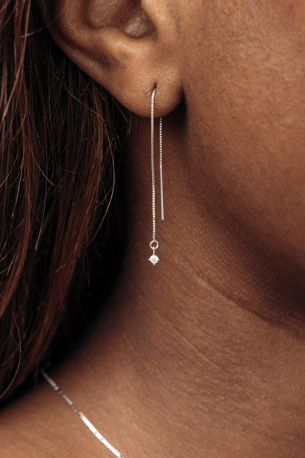 luxe ice charm on ear threader