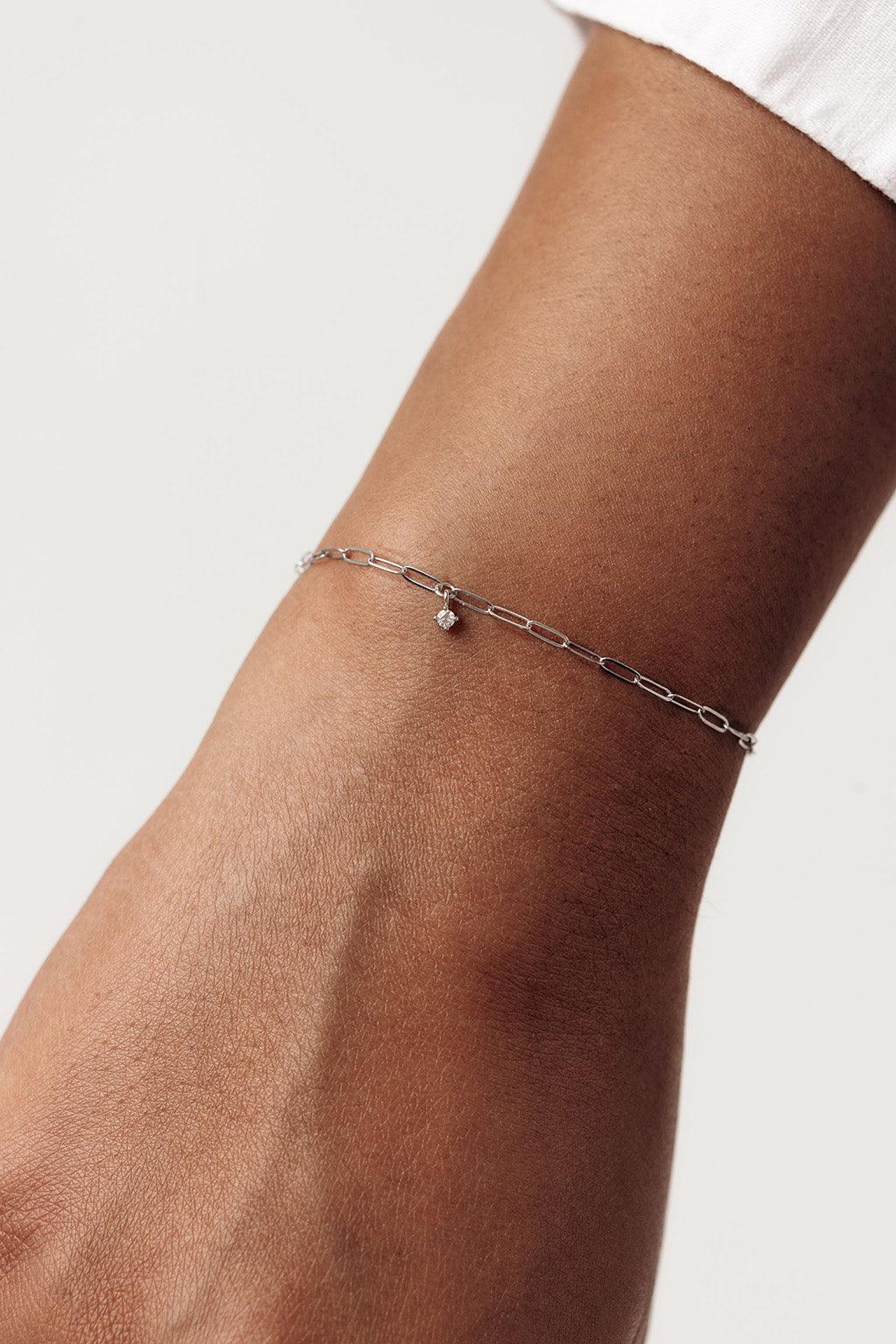white gold luxe ice charm