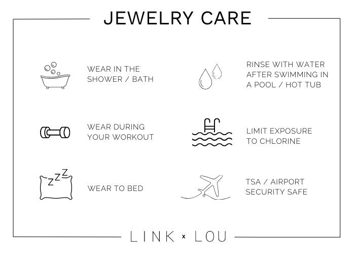 permanent jewelry care card