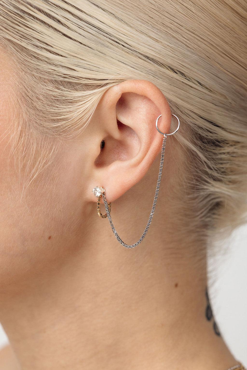 white gold brooklyn ear link