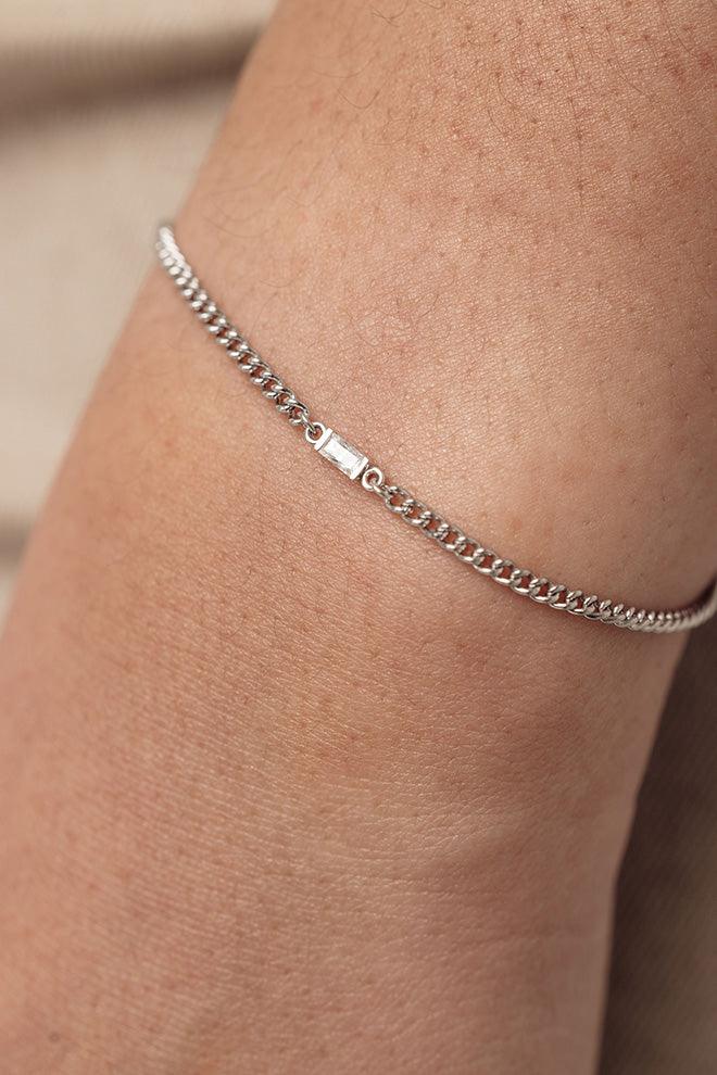 white gold loretta permanent bracelet