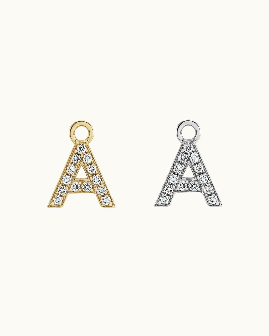 Petite Pavé Initial Charms