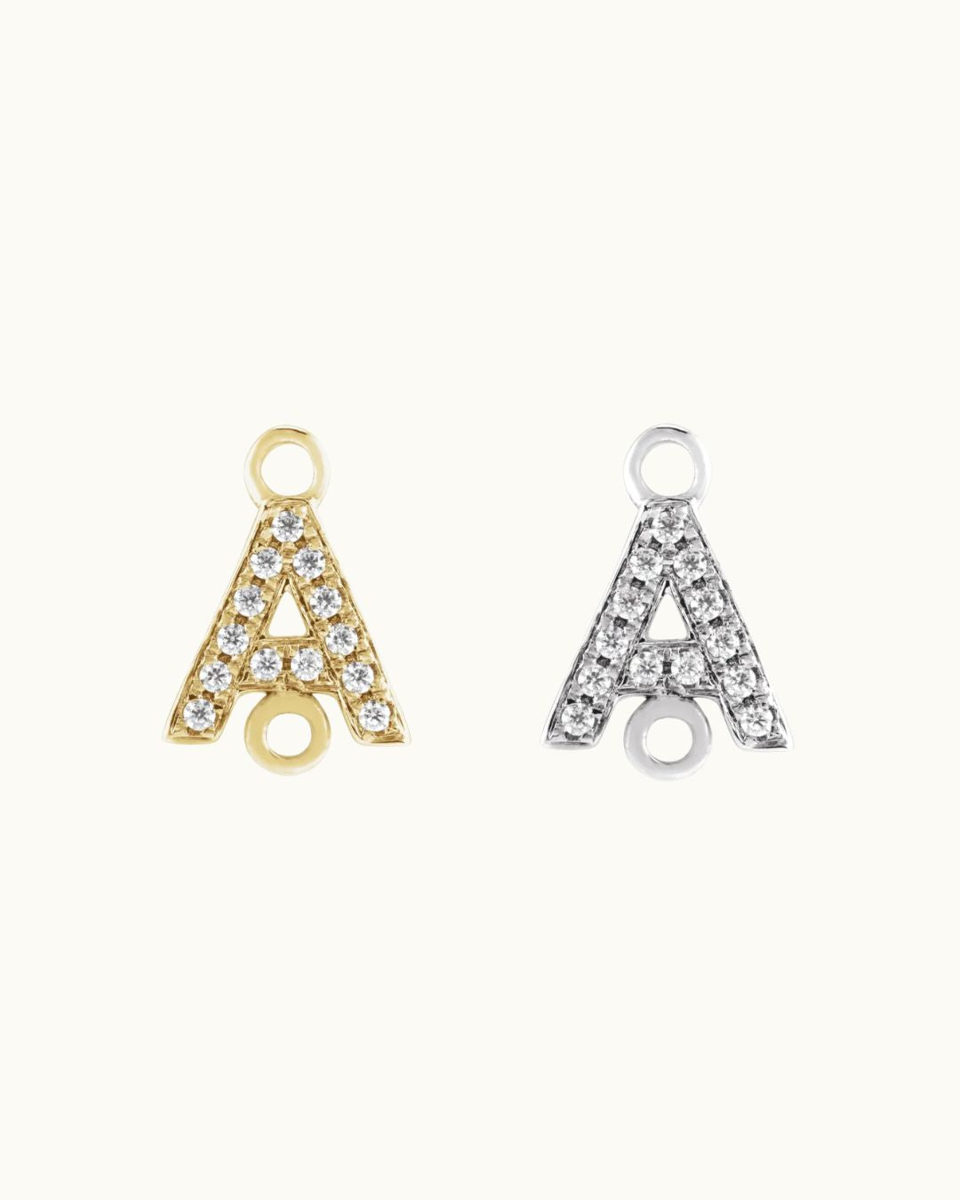 Petite Pavé Initial Charms