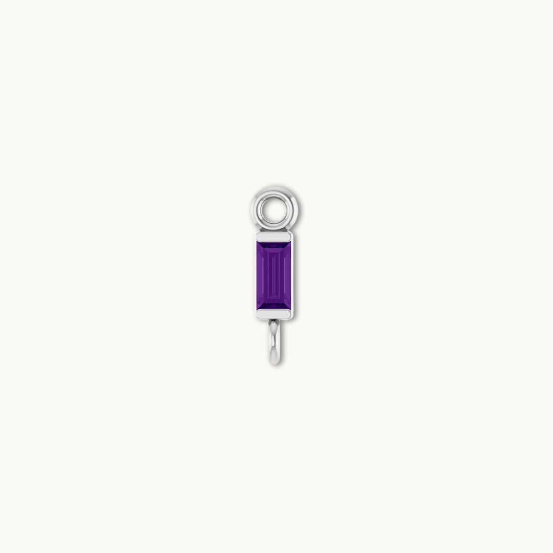 AMETHYST BAGUETTE CHARM