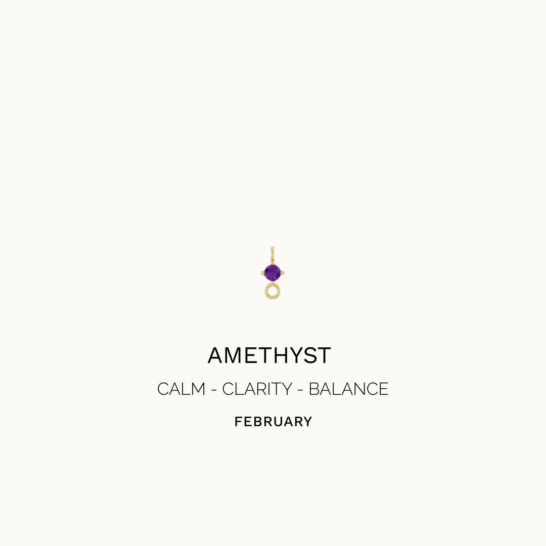 AMETHYST LINK CHARM