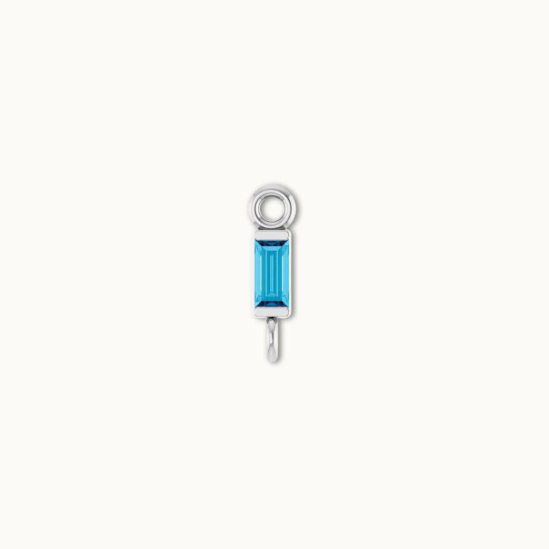 AQUAMARINE BAGUETTE CHARM