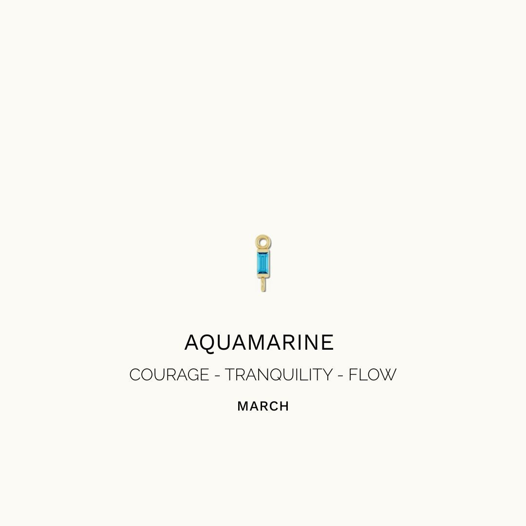 AQUAMARINE BAGUETTE CHARM