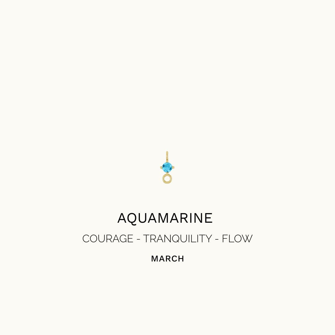 AQUAMARINE LINK CHARM