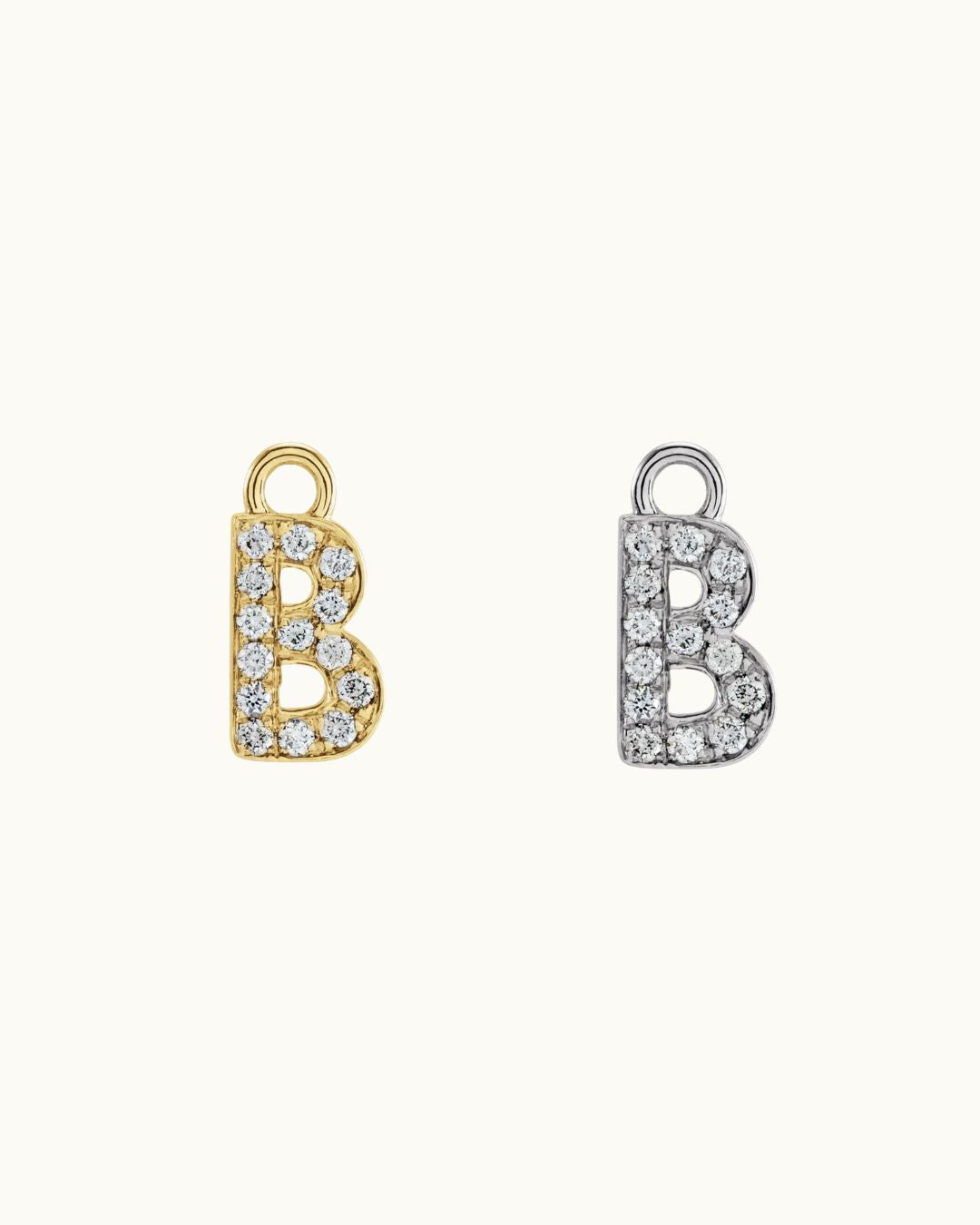 Petite Pavé Initial Charms