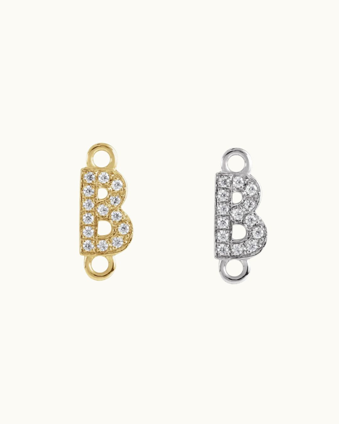 Petite Pavé Initial Charms