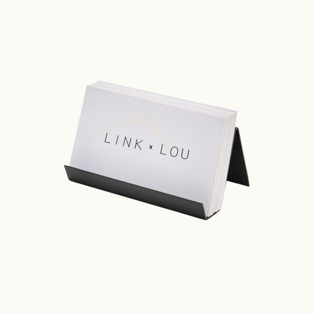 Black Metal Business Card Holder