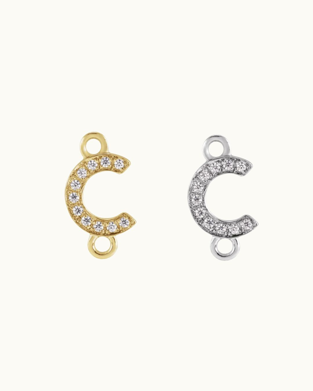 Petite Pavé Initial Charms