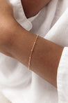 14k solid gold celeste chain bracelet
