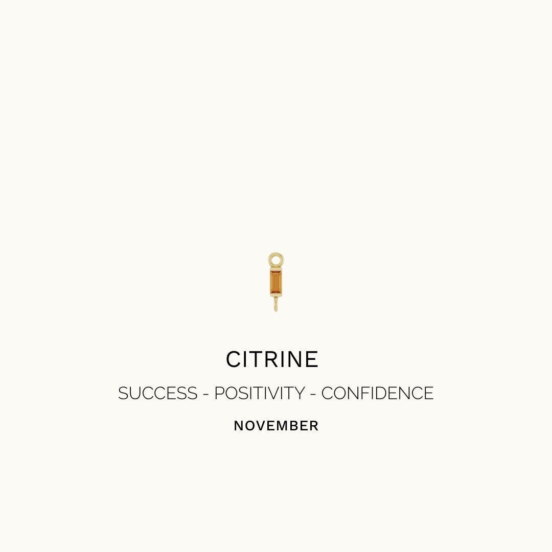 CITRINE BAGUETTE CHARM