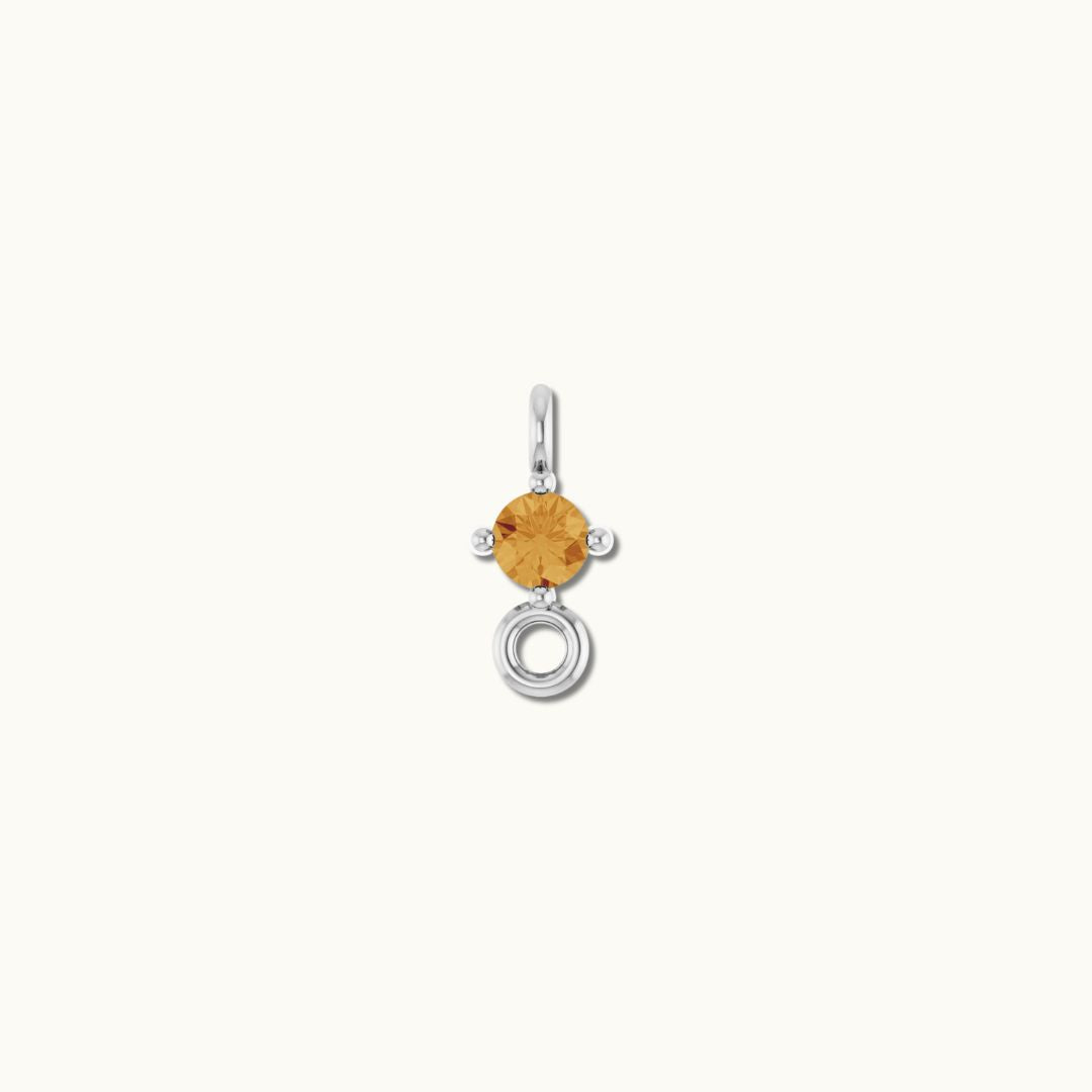CITRINE LINK CHARM