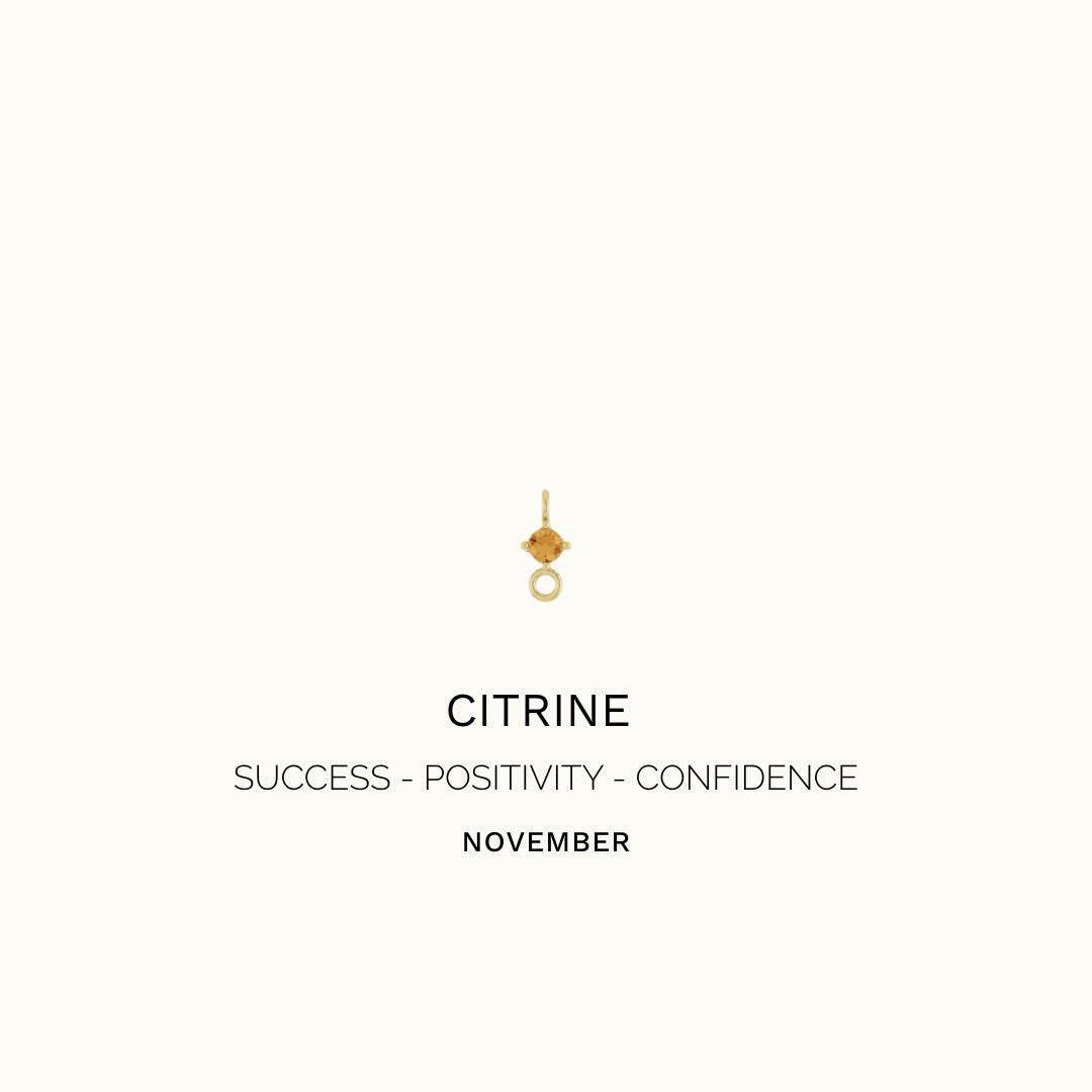 CITRINE LINK CHARM