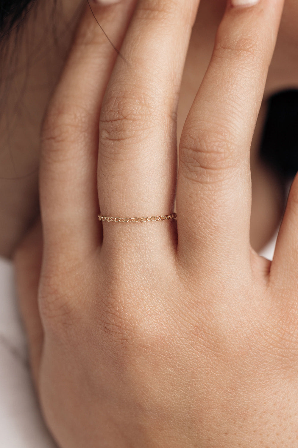classic chain yellow gold ring