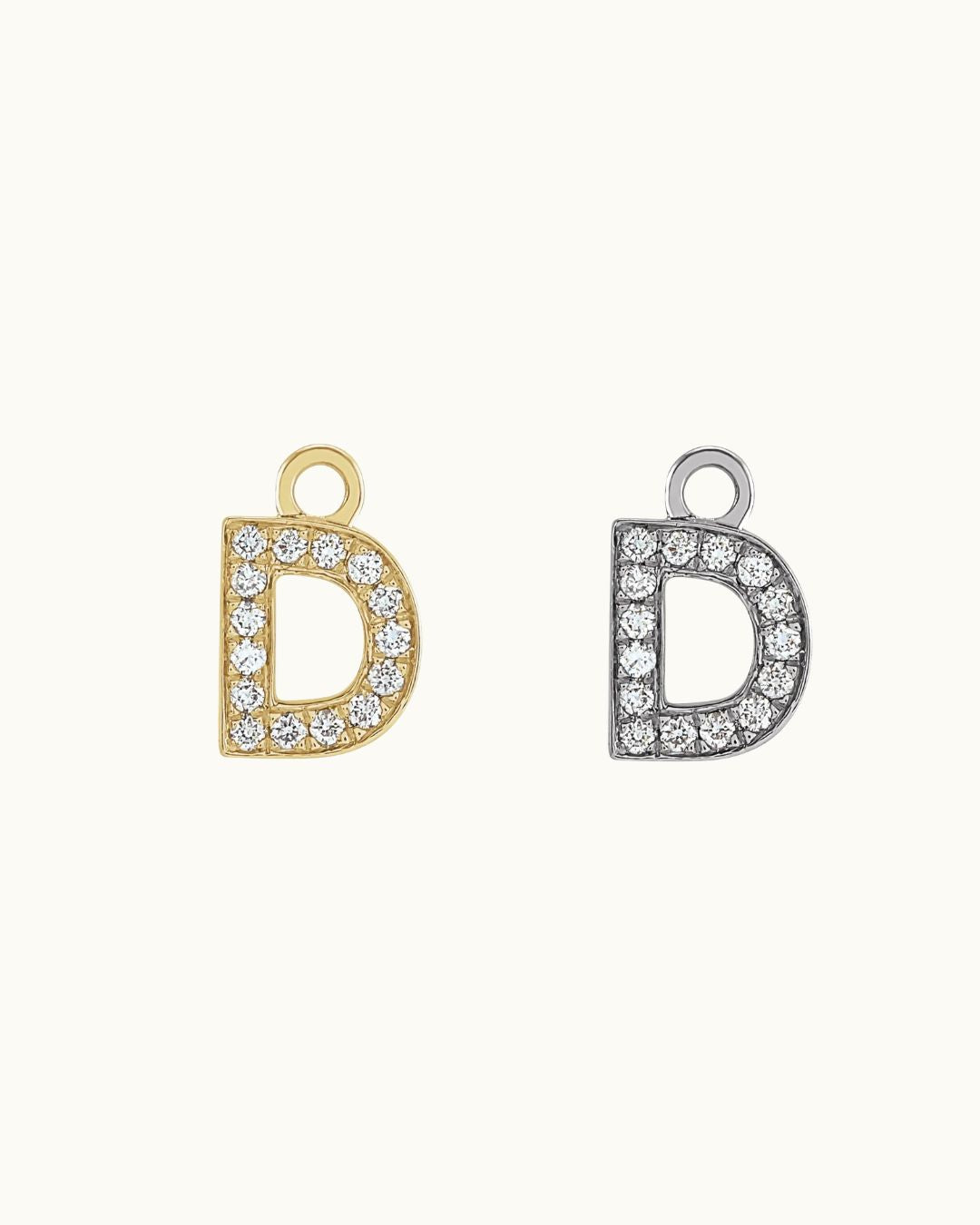 Petite Pavé Initial Charms