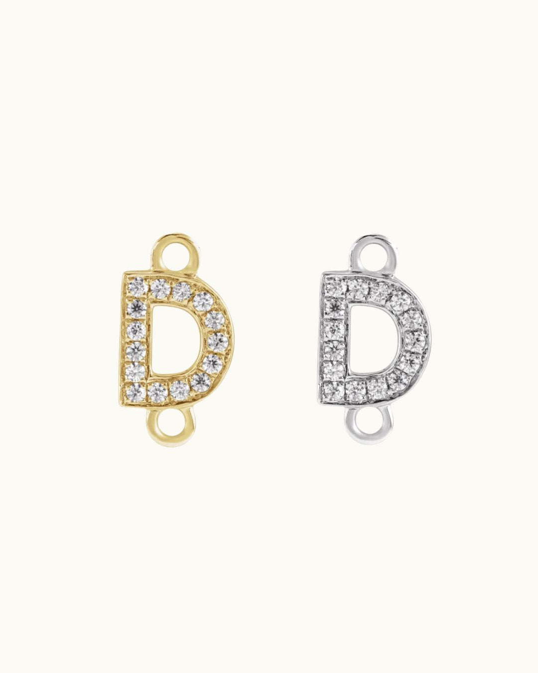 Petite Pavé Initial Charms