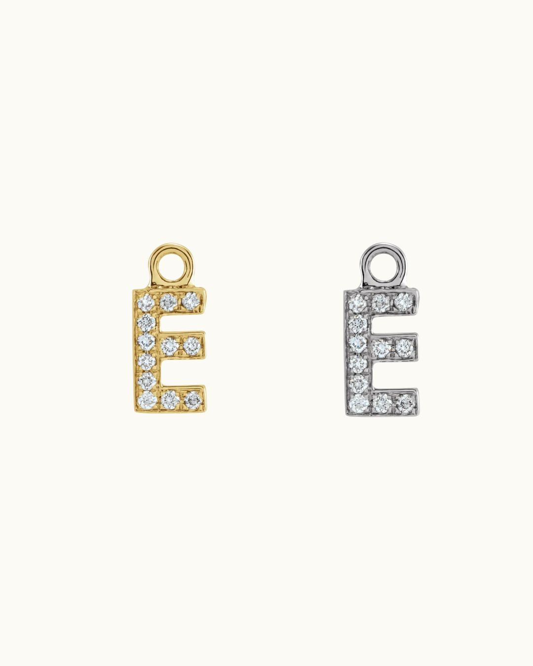 Petite Pavé Initial Charms