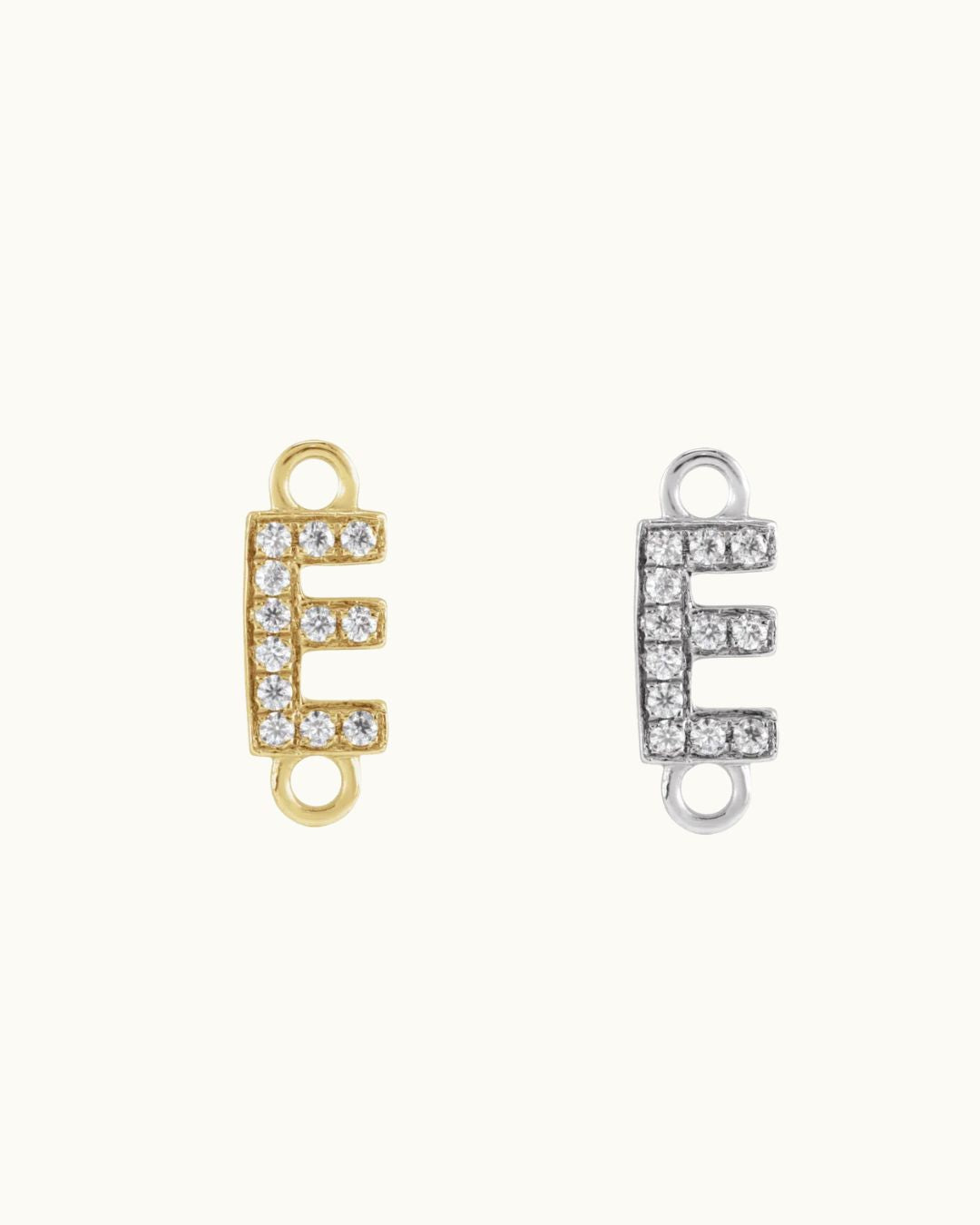 Petite Pavé Initial Charms