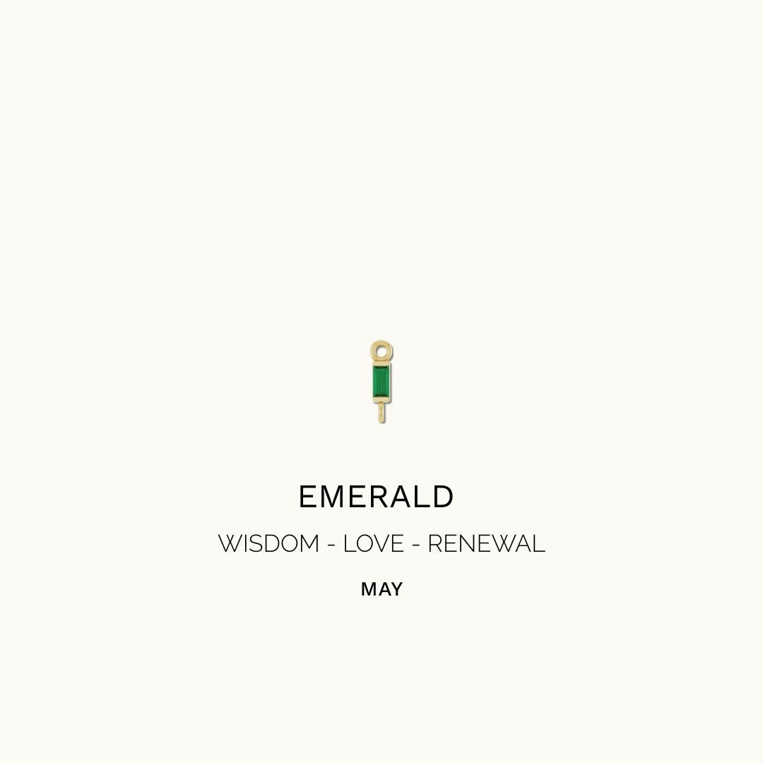 EMERALD BAGUETTE CHARM
