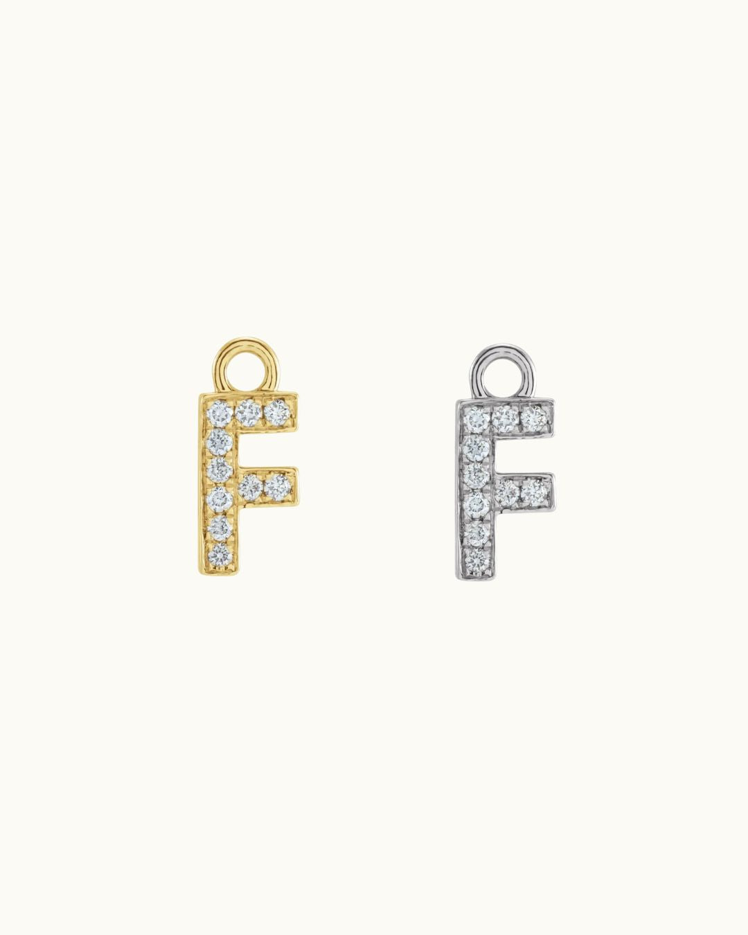 Petite Pavé Initial Charms