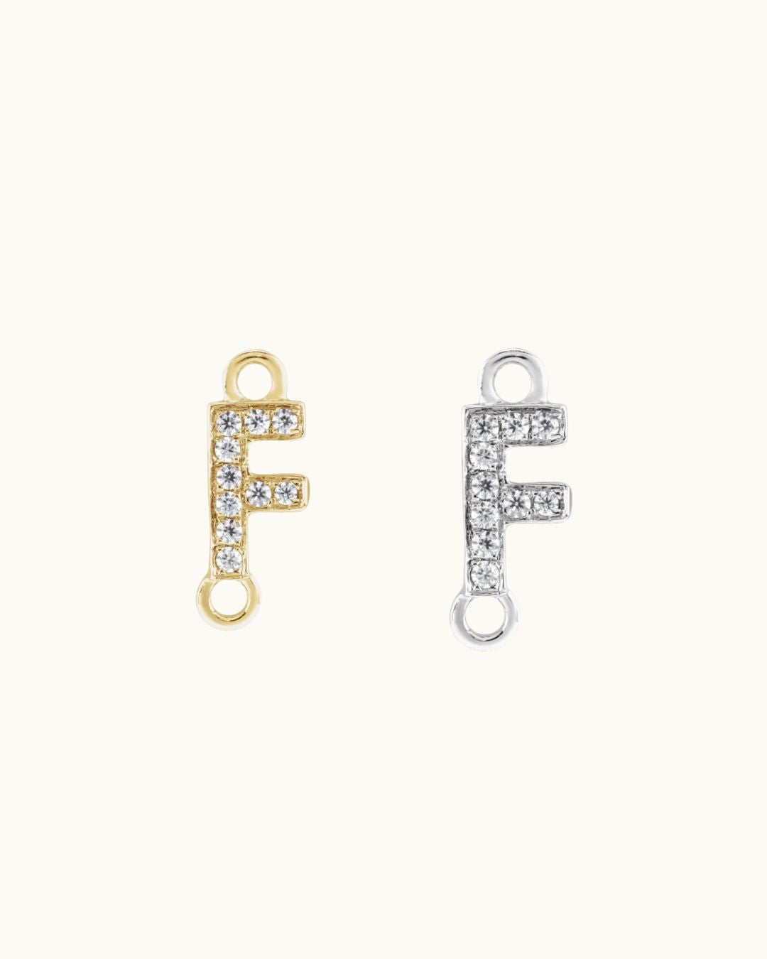 Petite Pavé Initial Charms