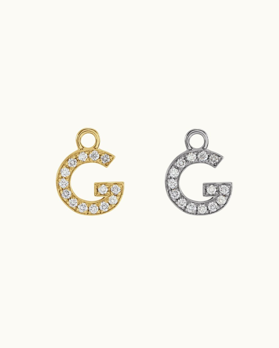 Petite Pavé Initial Charms