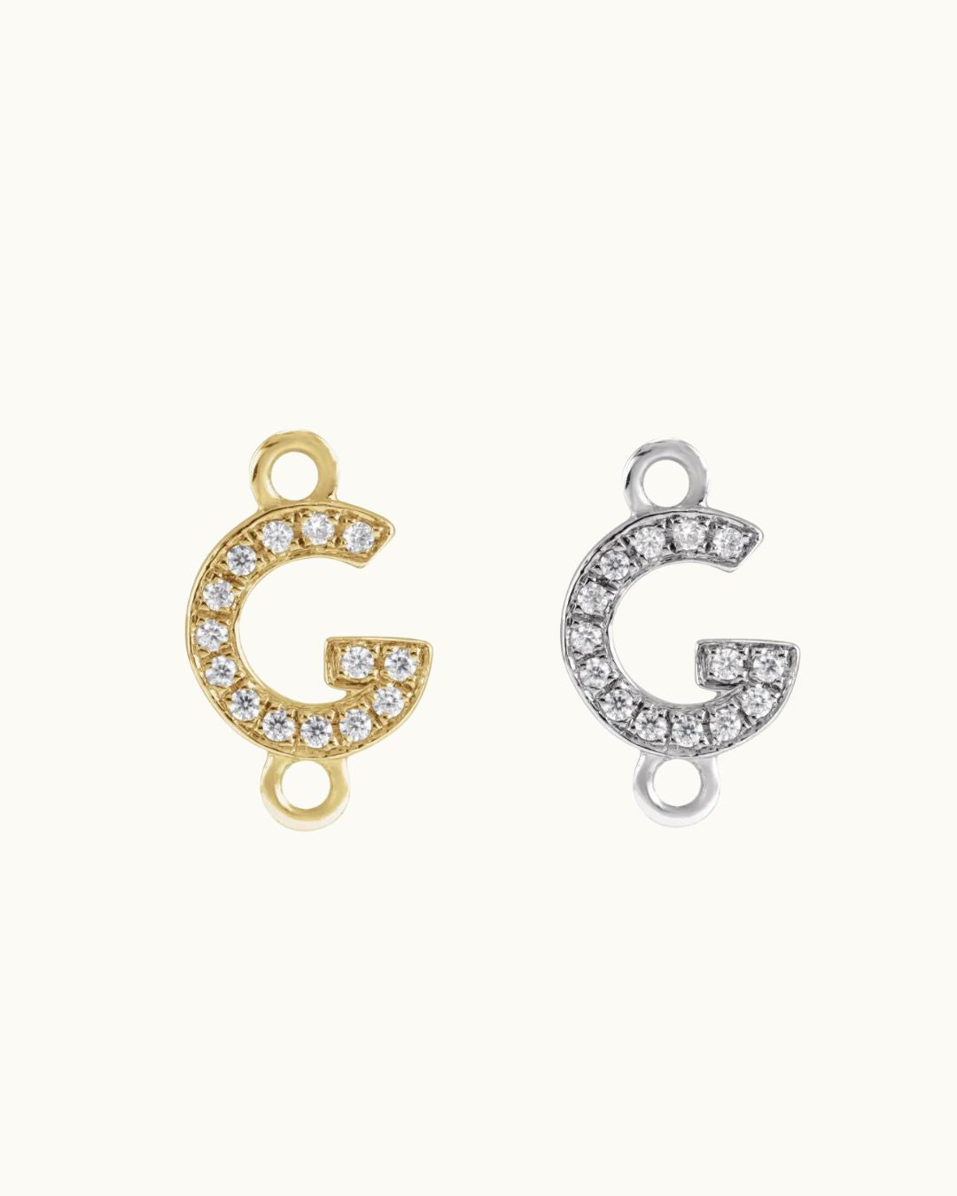 Petite Pavé Initial Charms