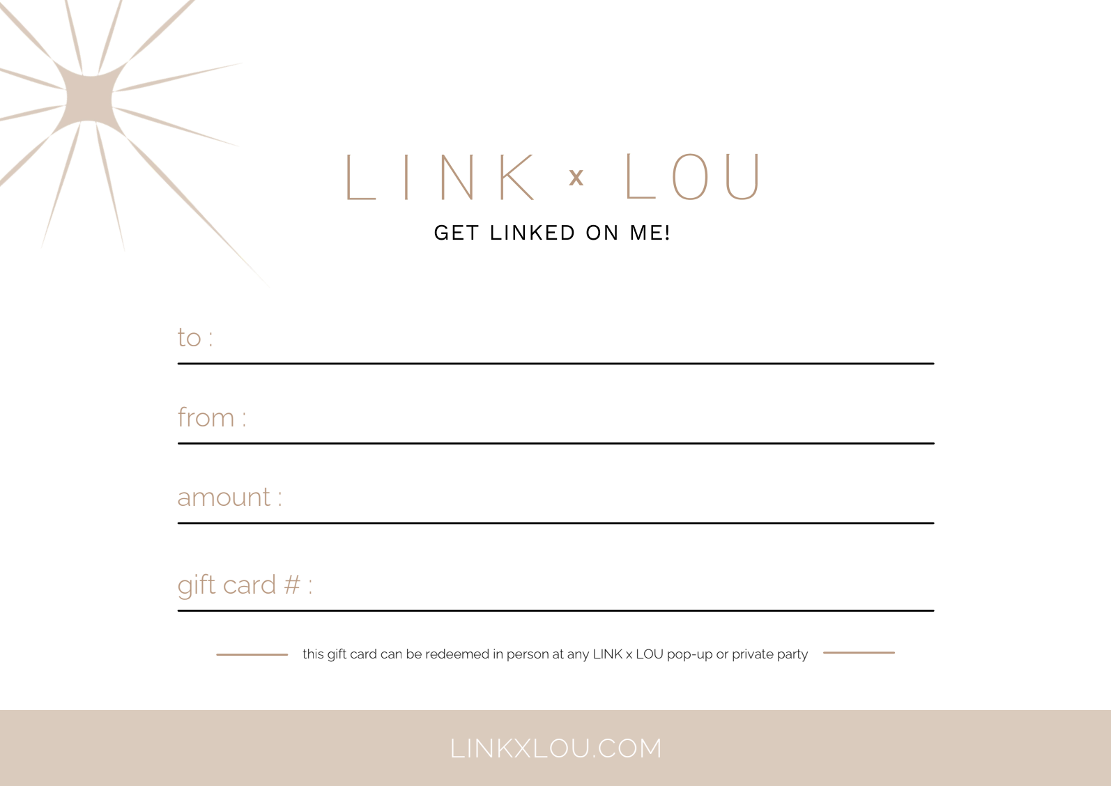link x lou gift card printable