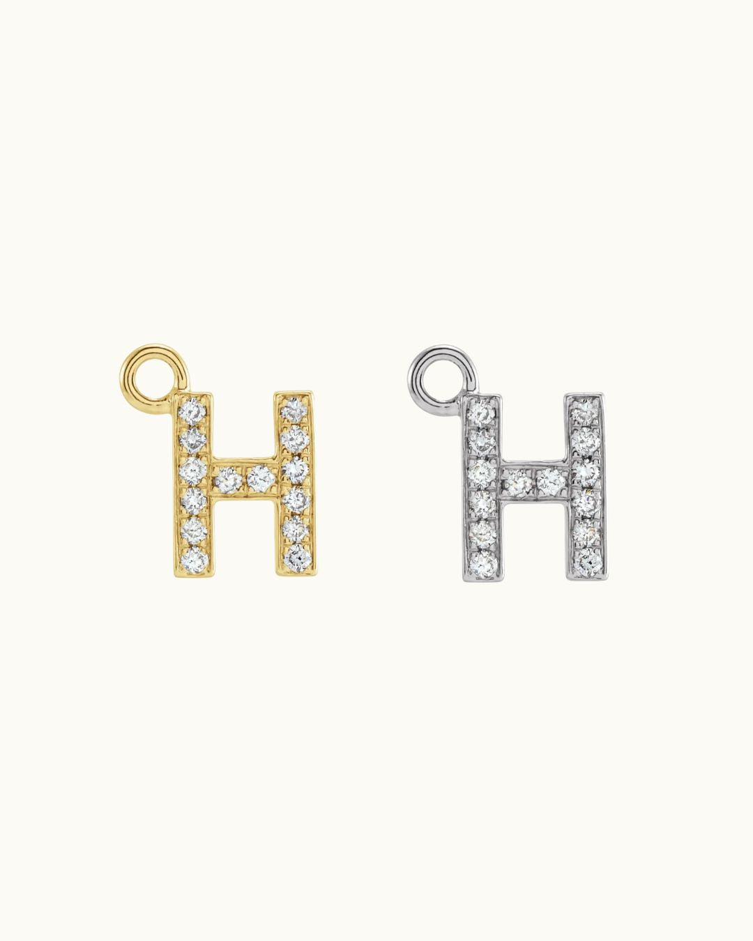 Petite Pavé Initial Charms