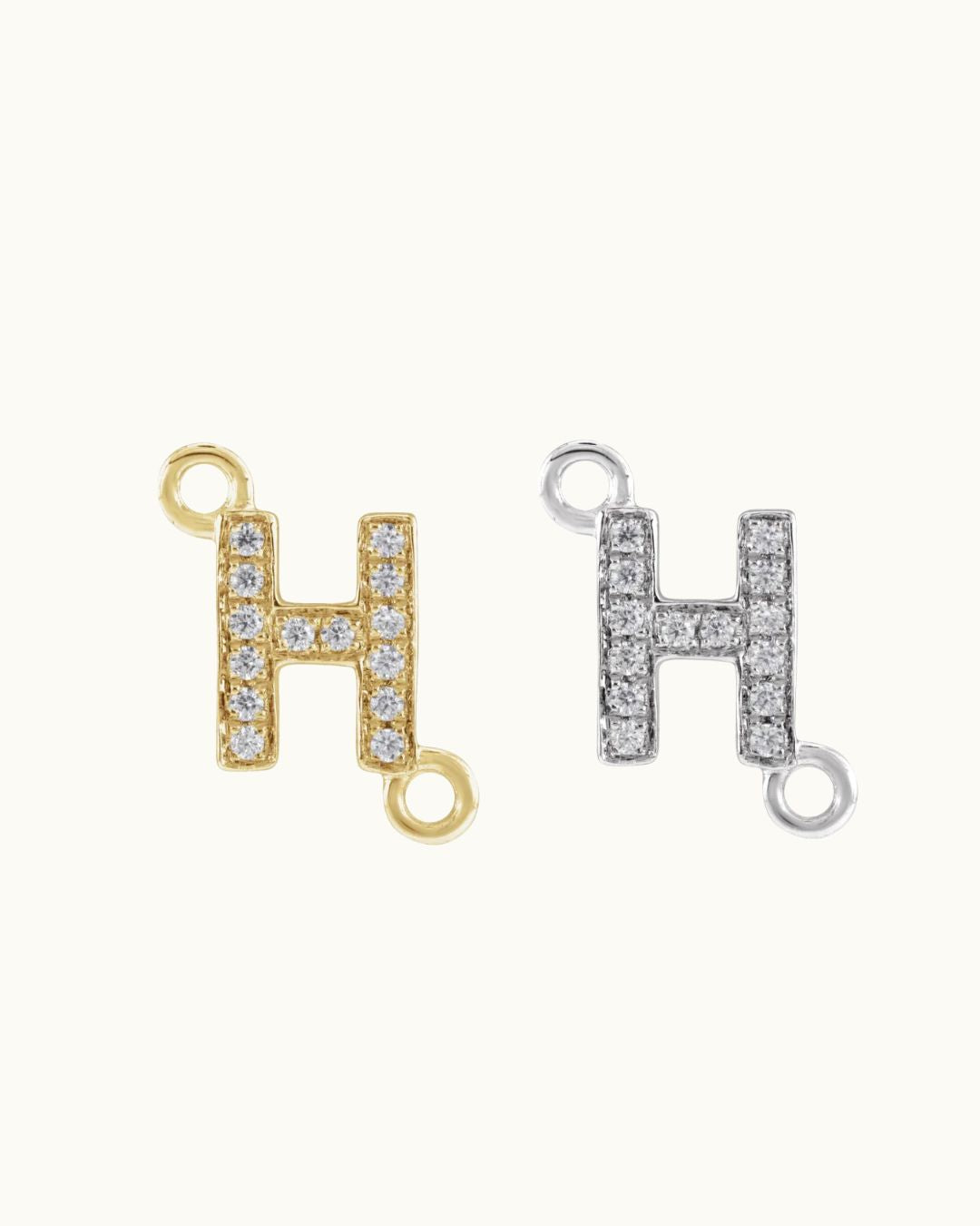 Petite Pavé Initial Charms