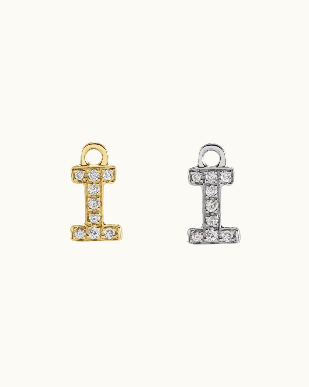 Petite Pavé Initial Charms