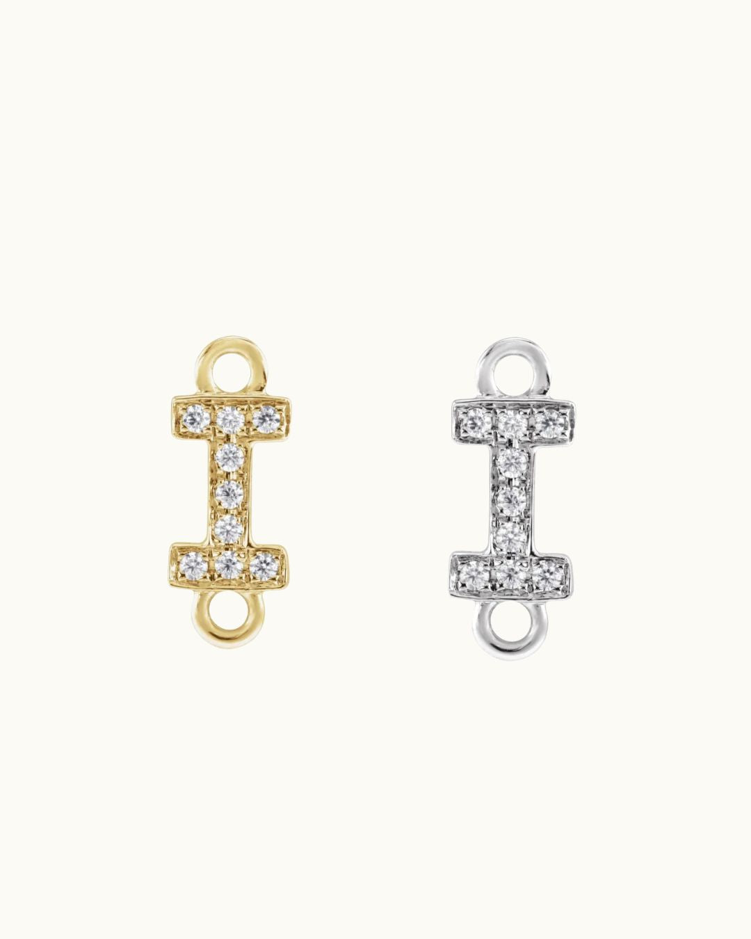 Petite Pavé Initial Charms