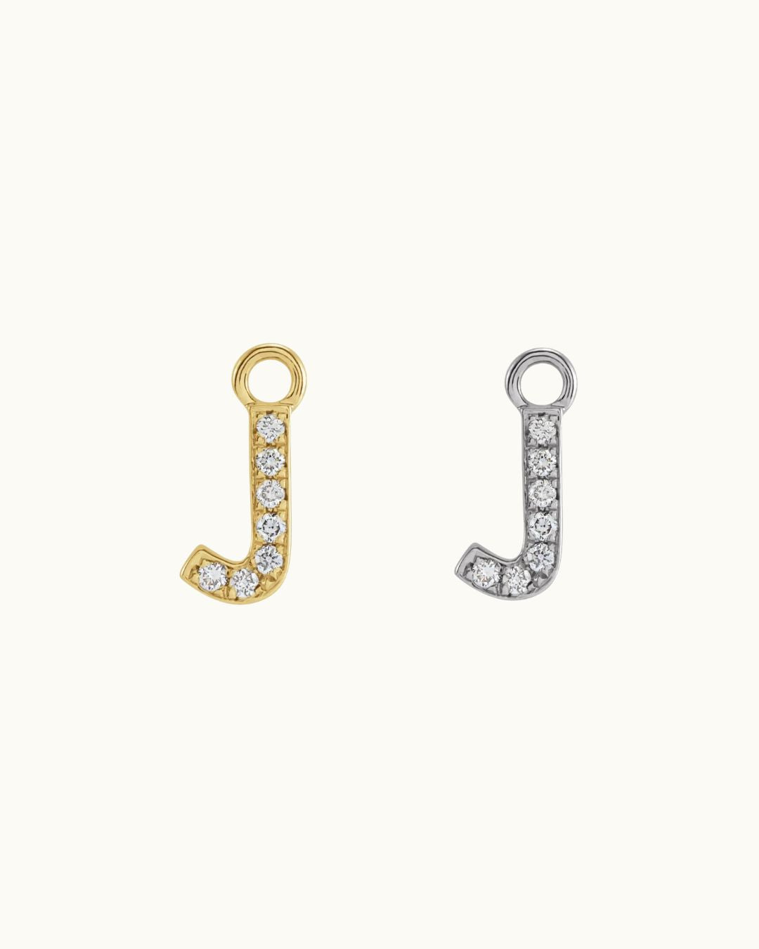 Petite Pavé Initial Charms