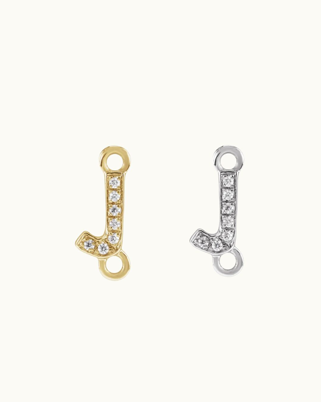 Petite Pavé Initial Charms