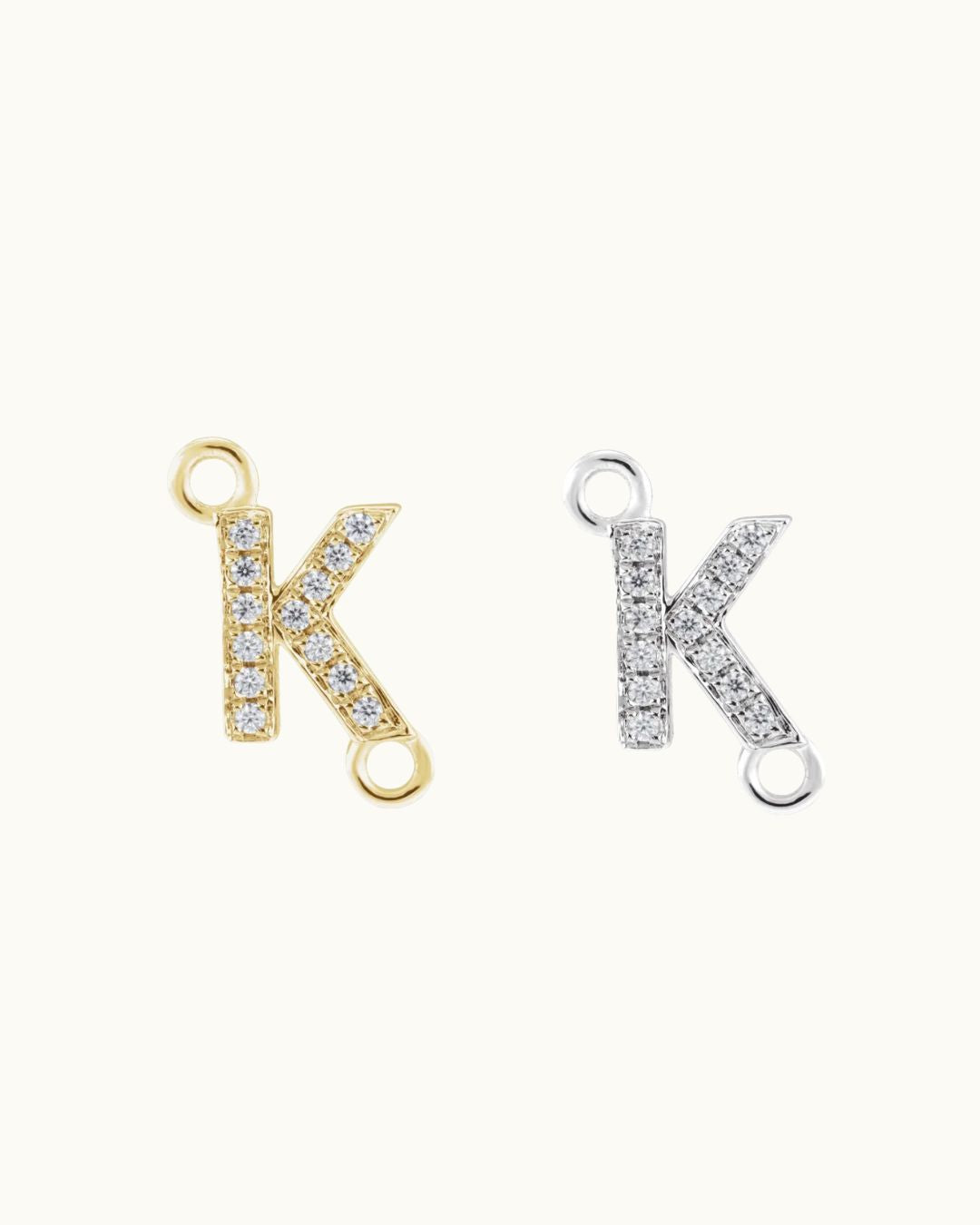 Petite Pavé Initial Charms