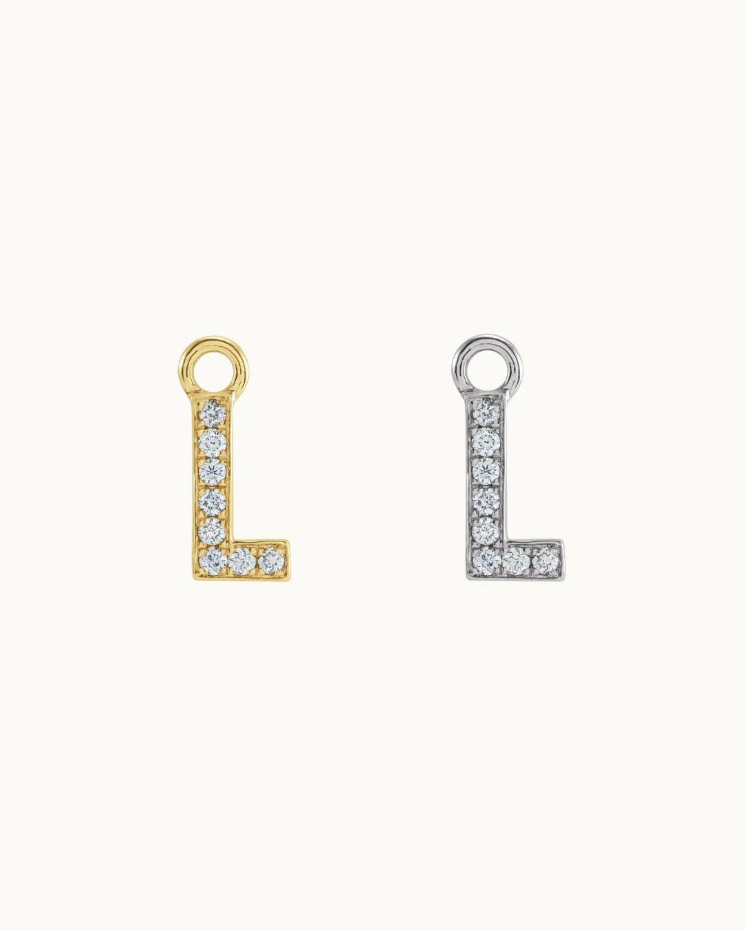 Petite Pavé Initial Charms