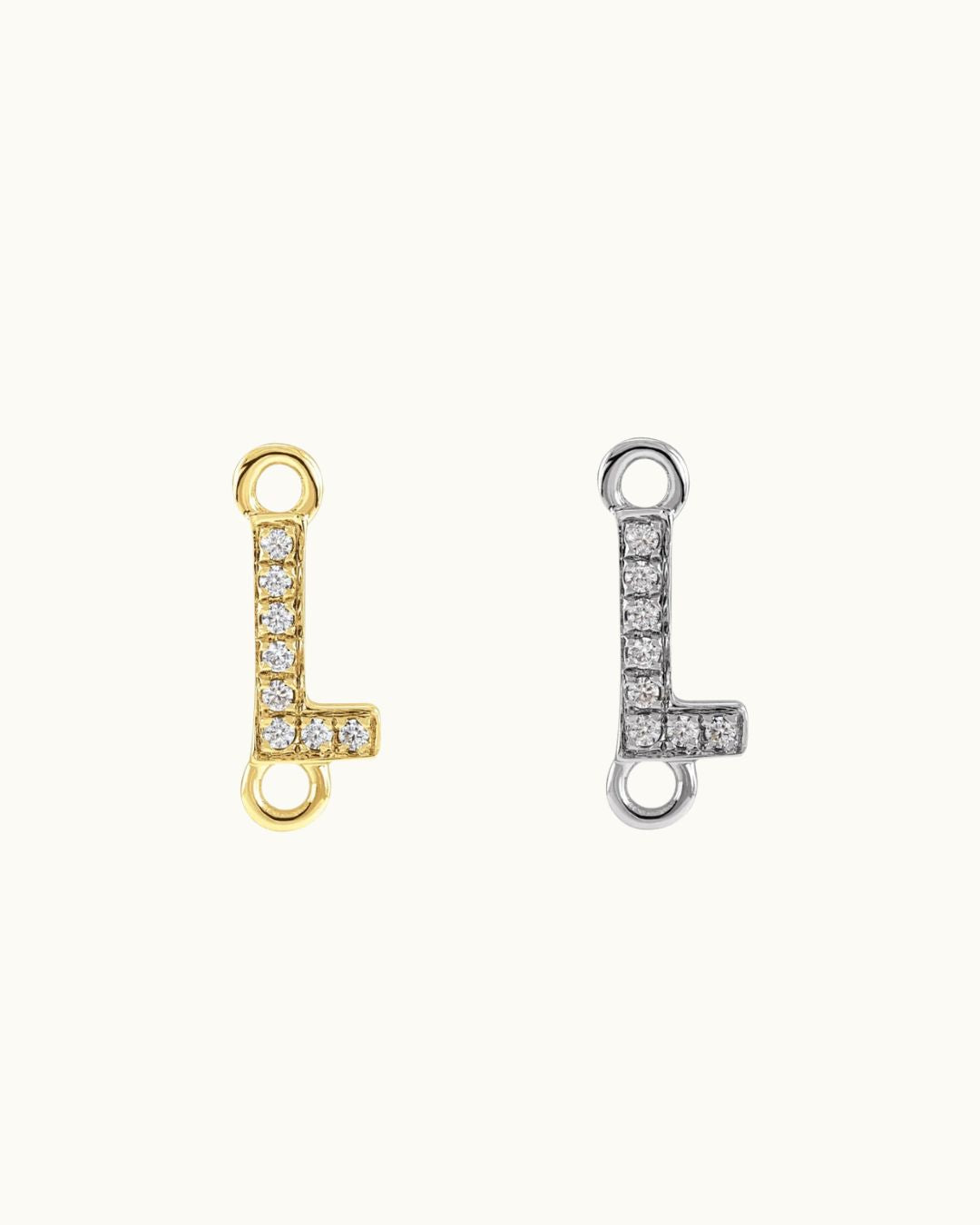 Petite Pavé Initial Charms
