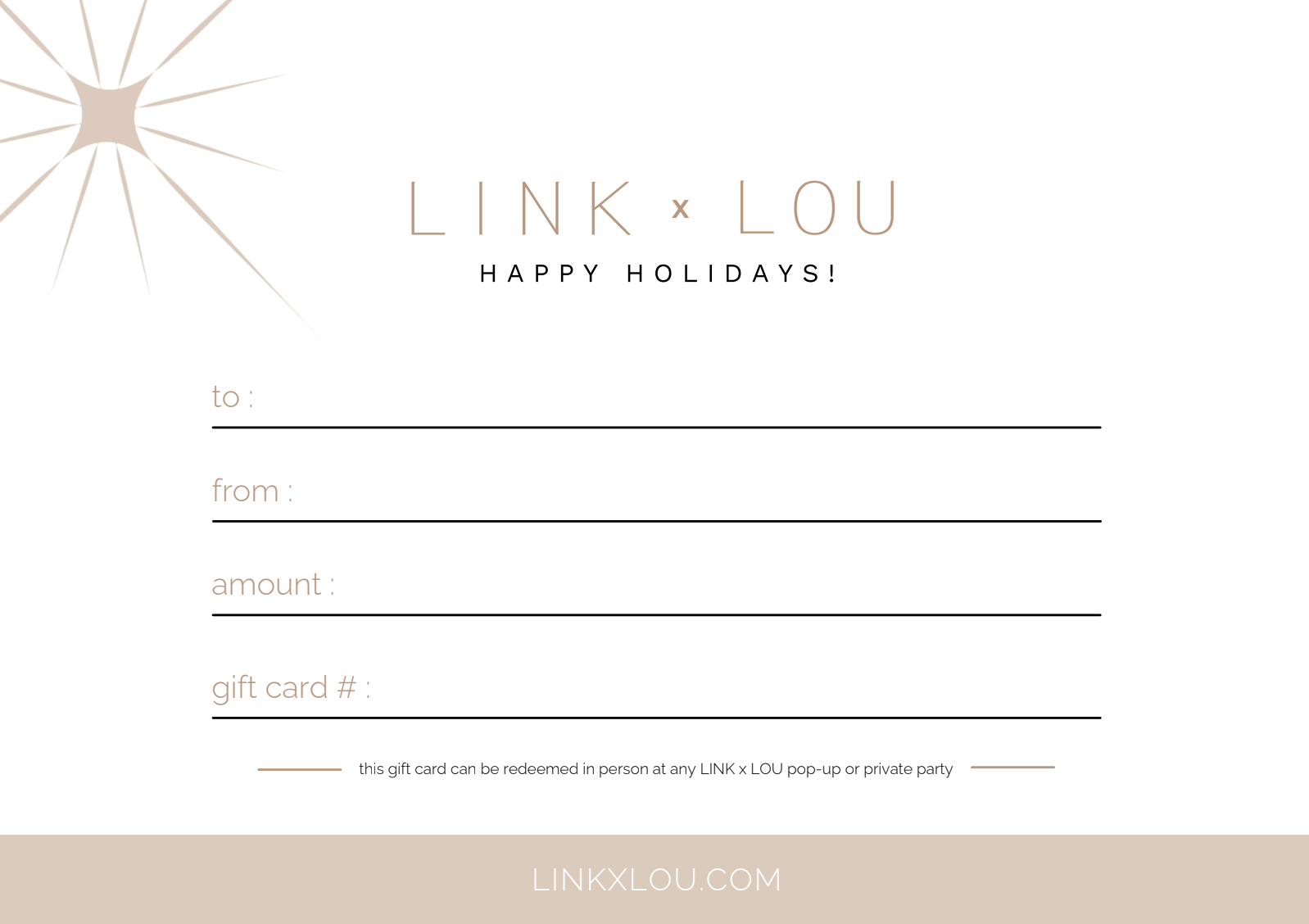 link x lou gift card