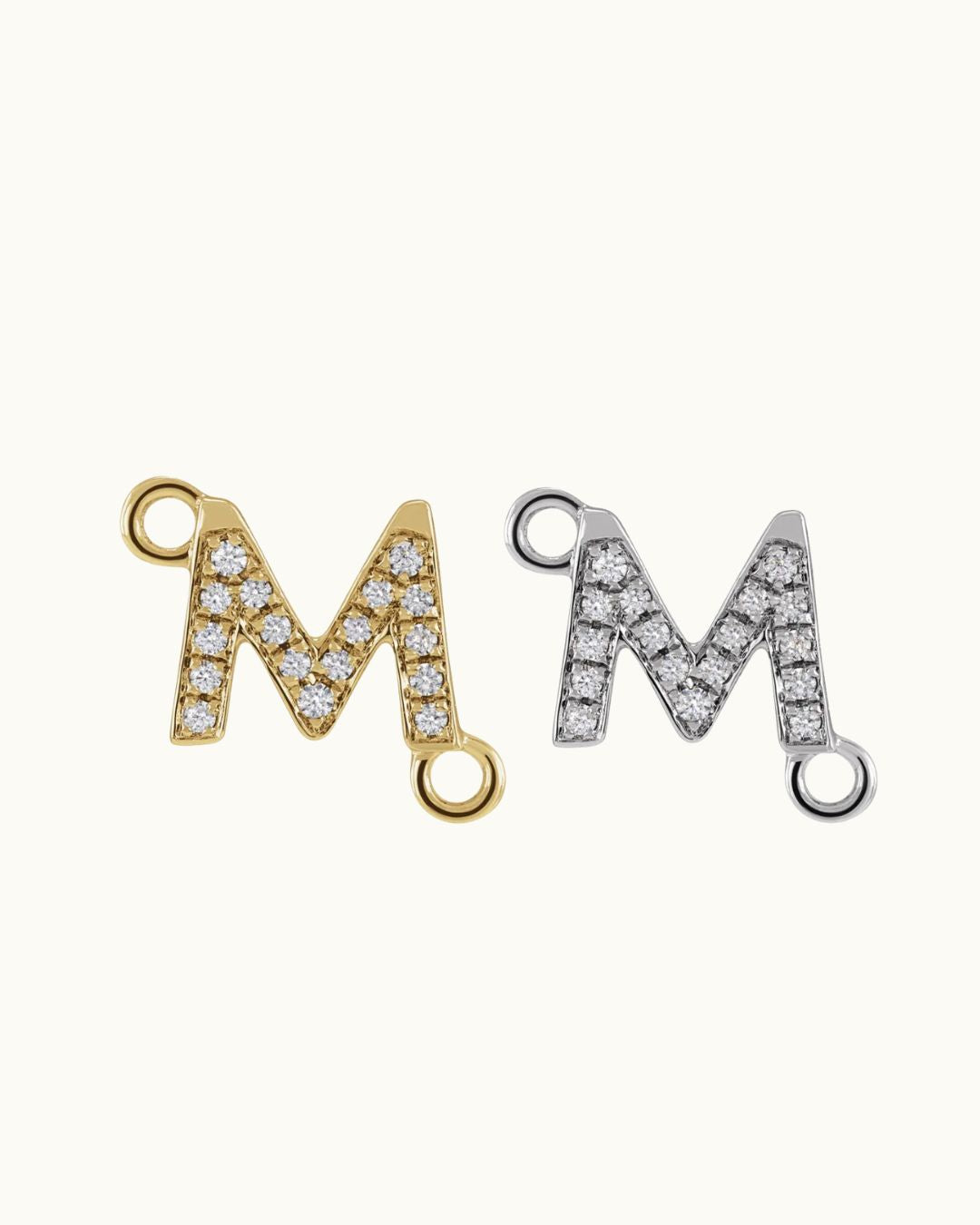 Petite Pavé Initial Charms