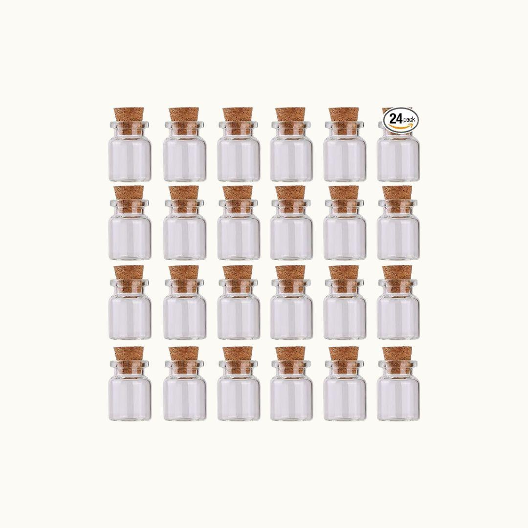 24 Pack Mini Glass Bottles