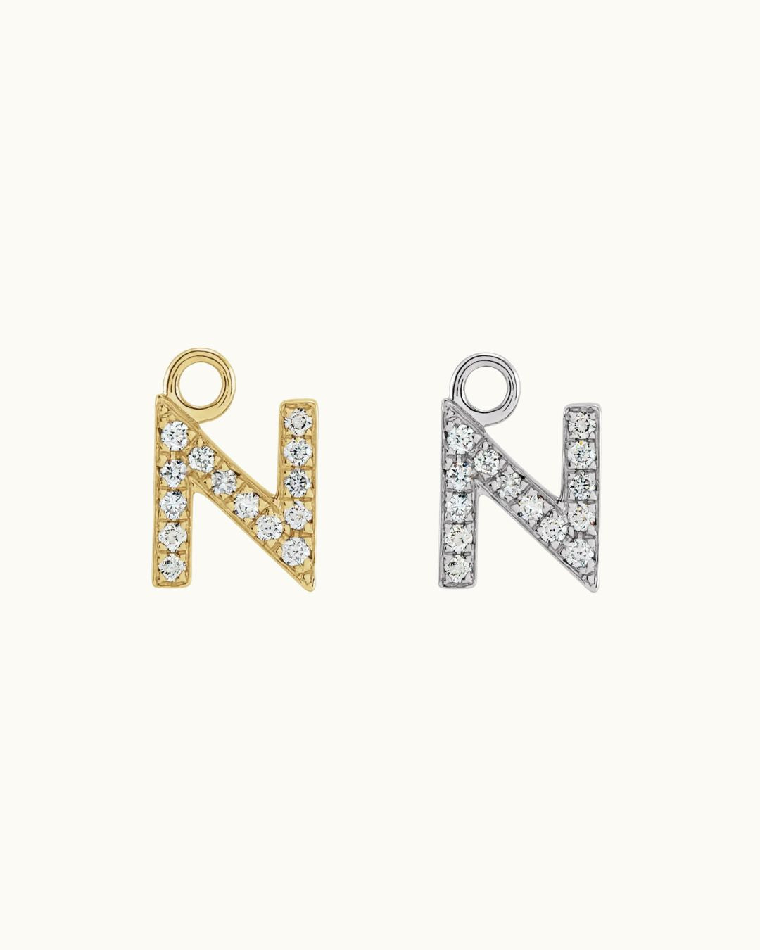 Petite Pavé Initial Charms