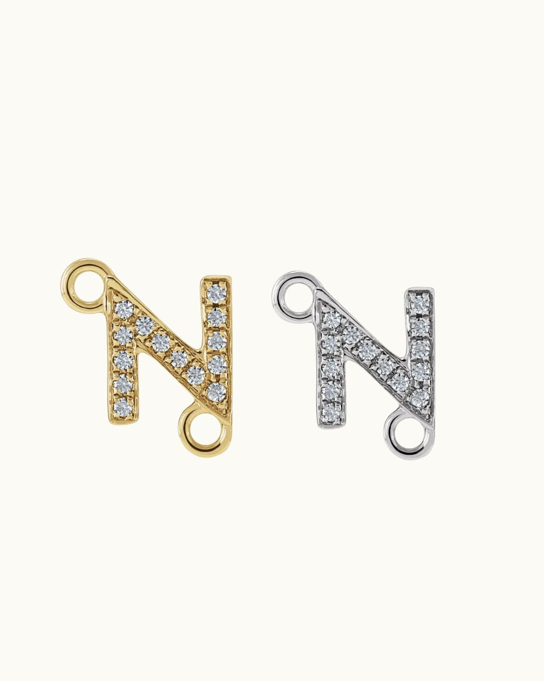 Petite Pavé Initial Charms
