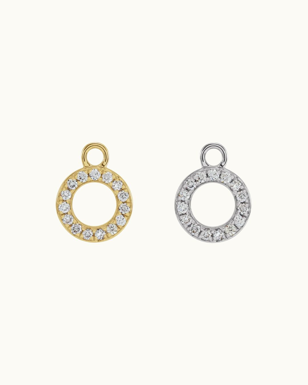 Petite Pavé Initial Charms