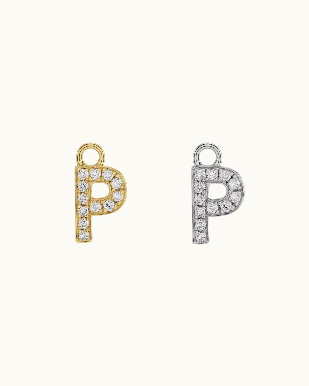 Petite Pavé Initial Charms