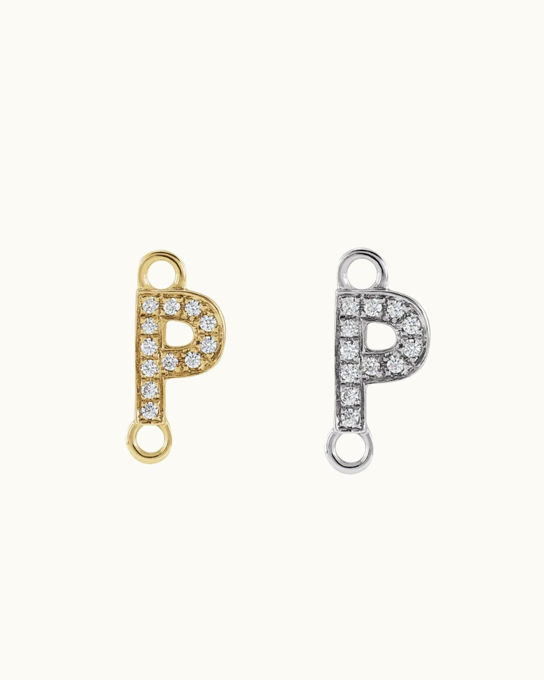 Petite Pavé Initial Charms