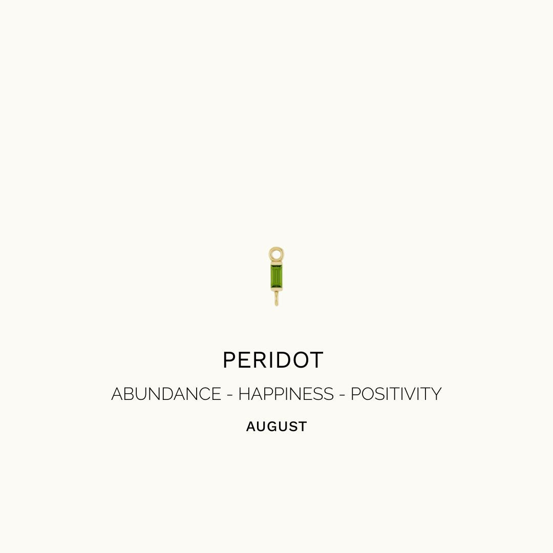 PERIDOT BAGUETTE CHARM