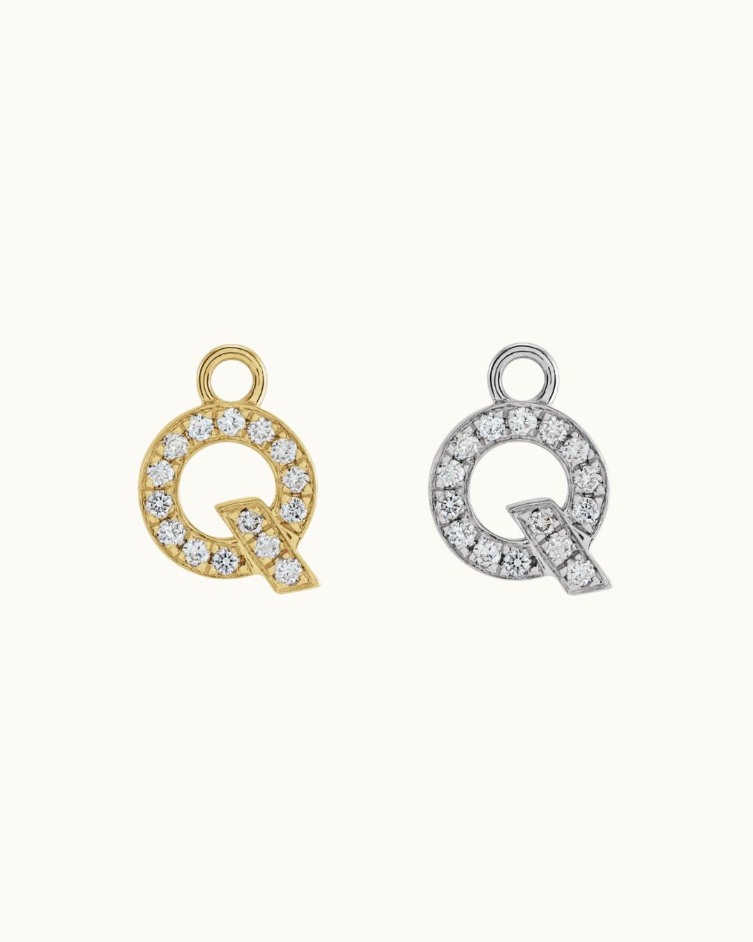 Petite Pavé Initial Charms